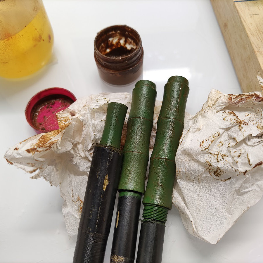 Pre-polish with tonoko powder