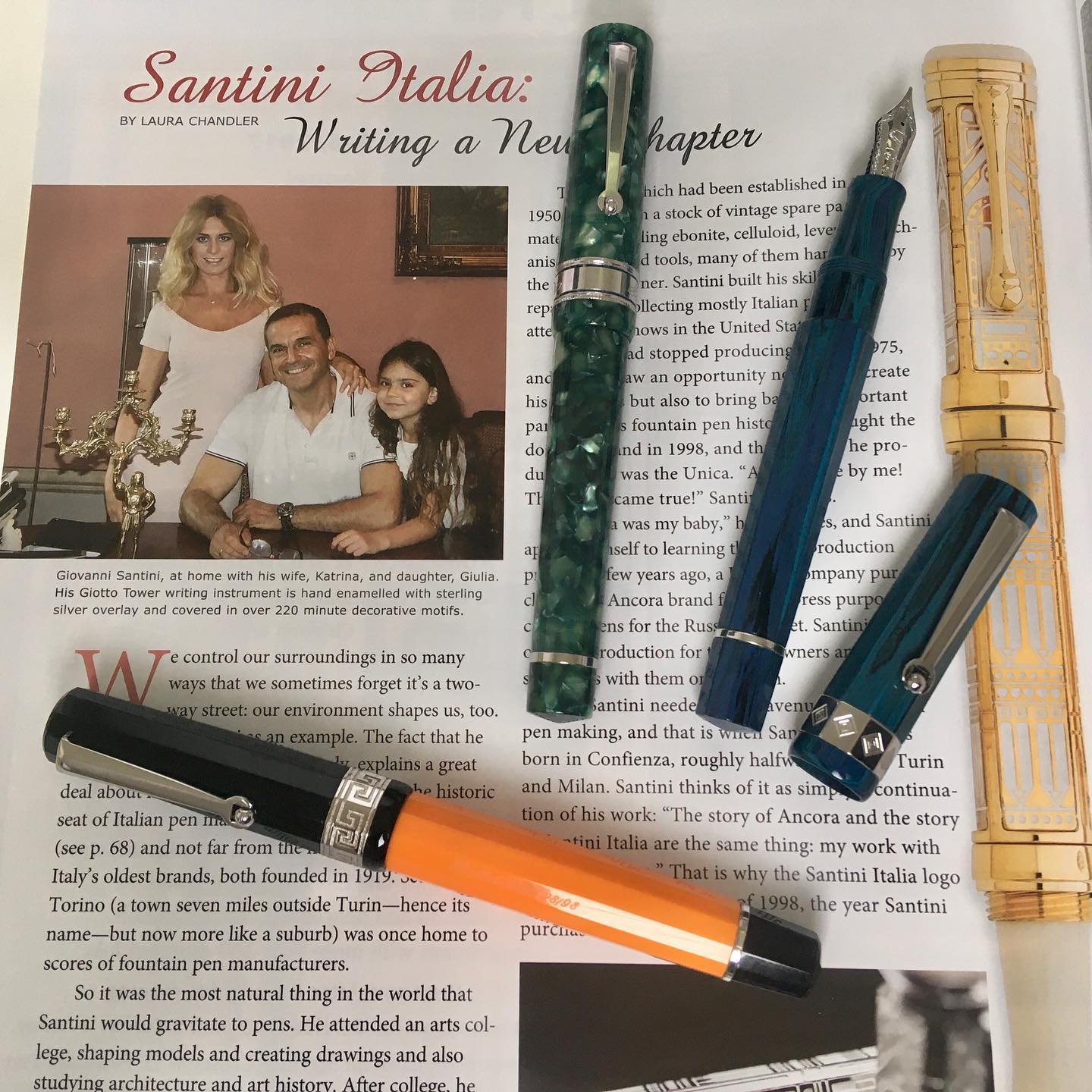 My Santini pens (at the time of writing)