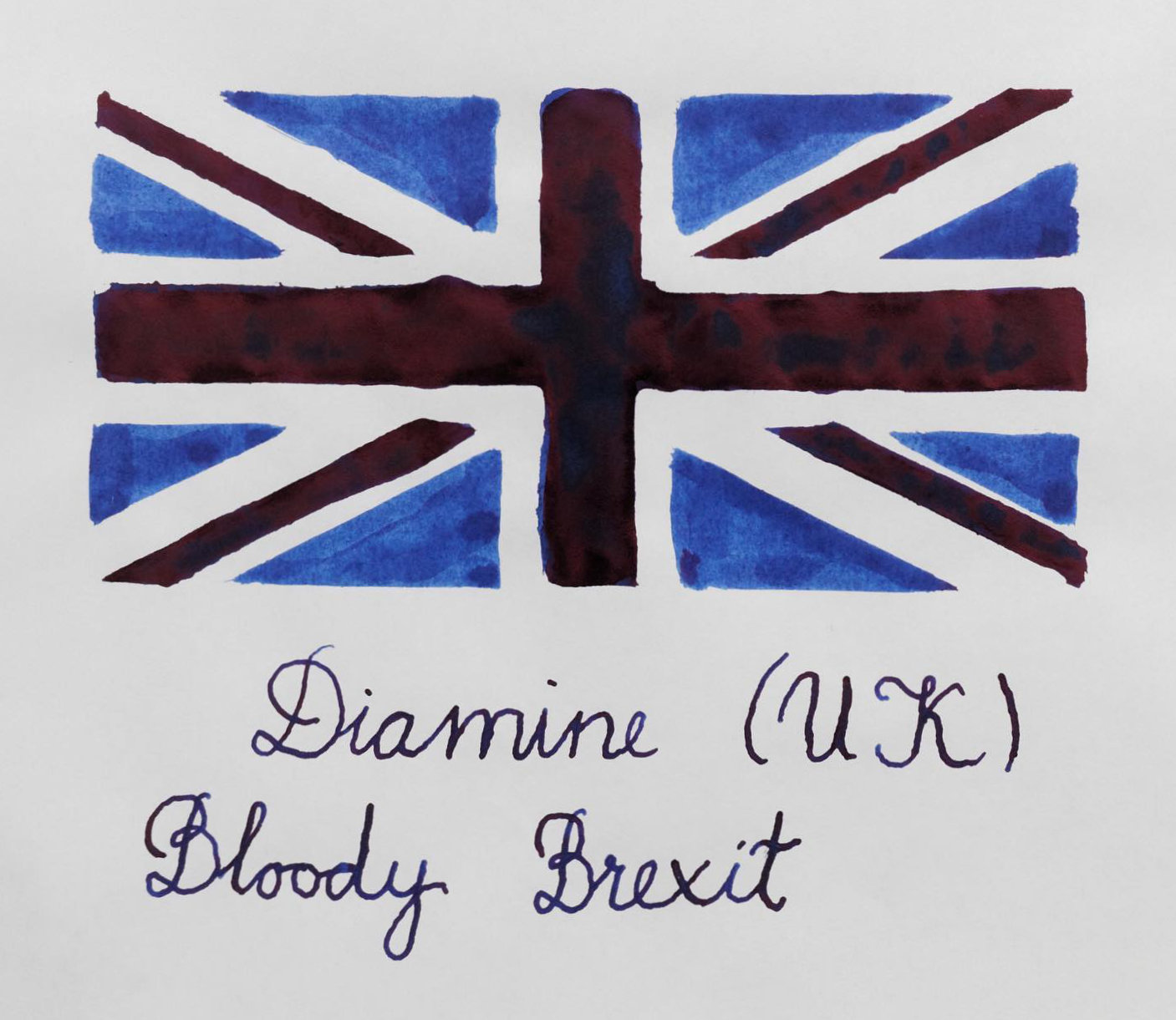 Union Jack in Diamine Bloody Brexit