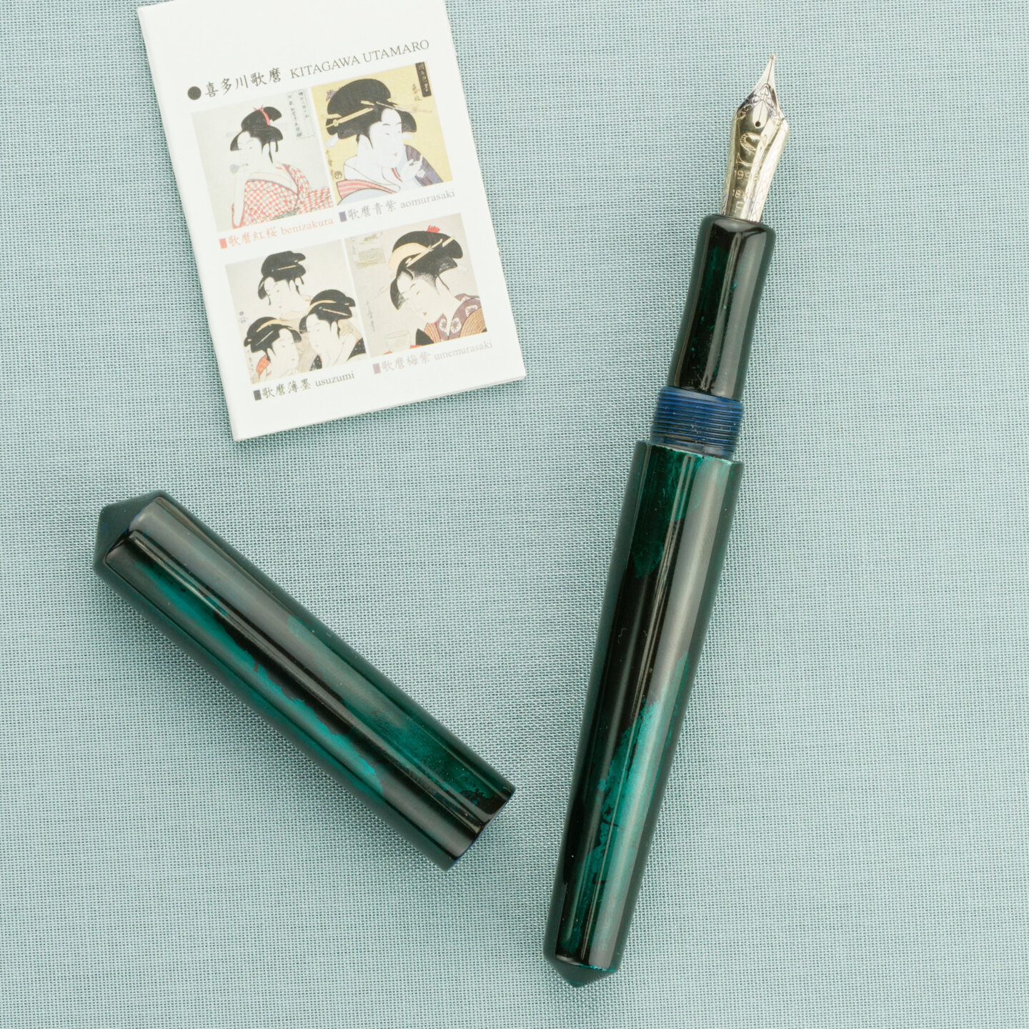 Tamenuri Studio Blue in Green with Ukiyo-e thumbnails