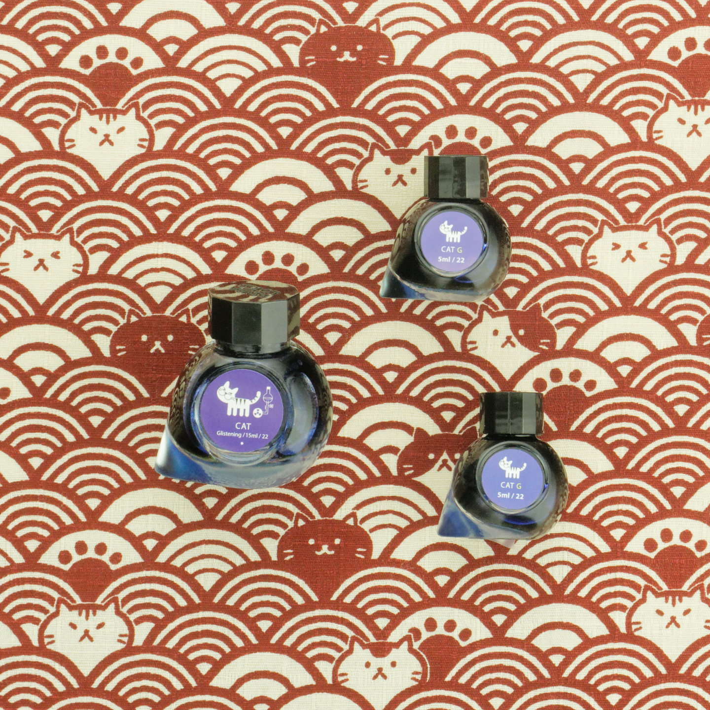 Cute Colorverse Schrödinger's Cat ink bottles