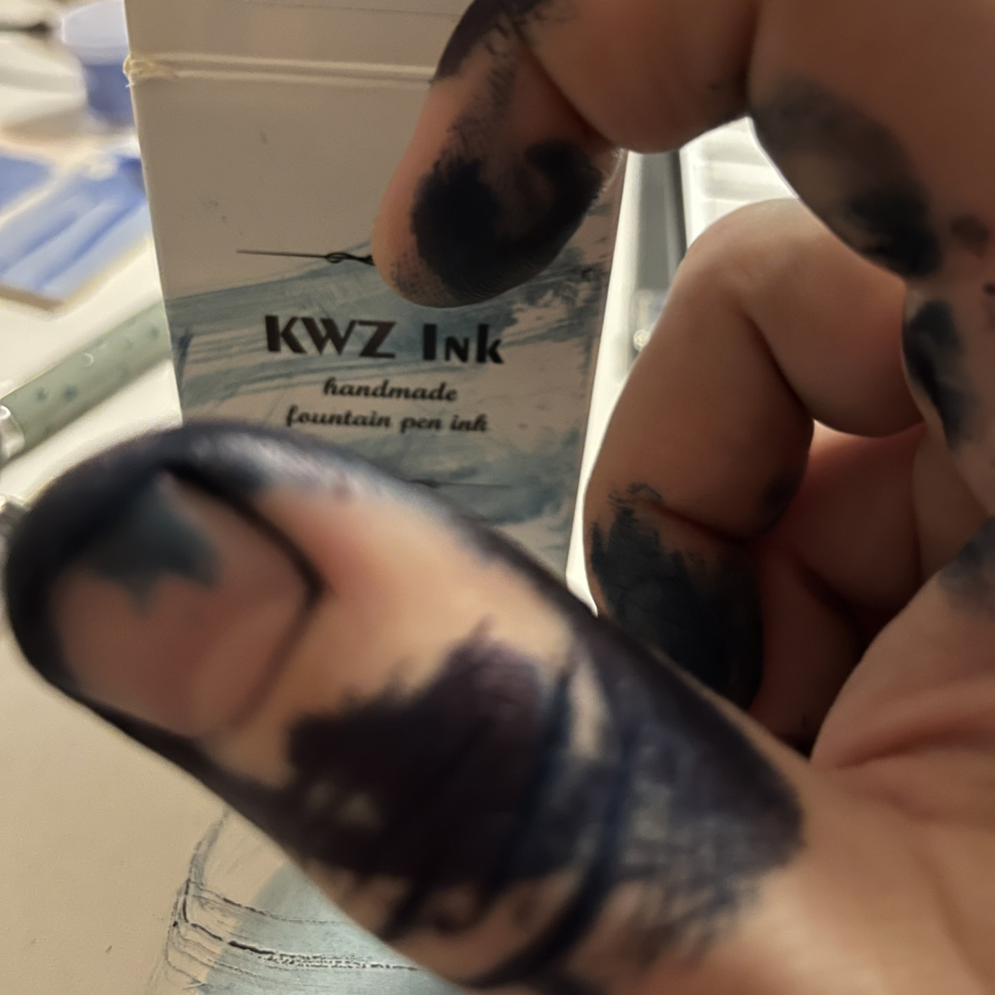 Inky fingers