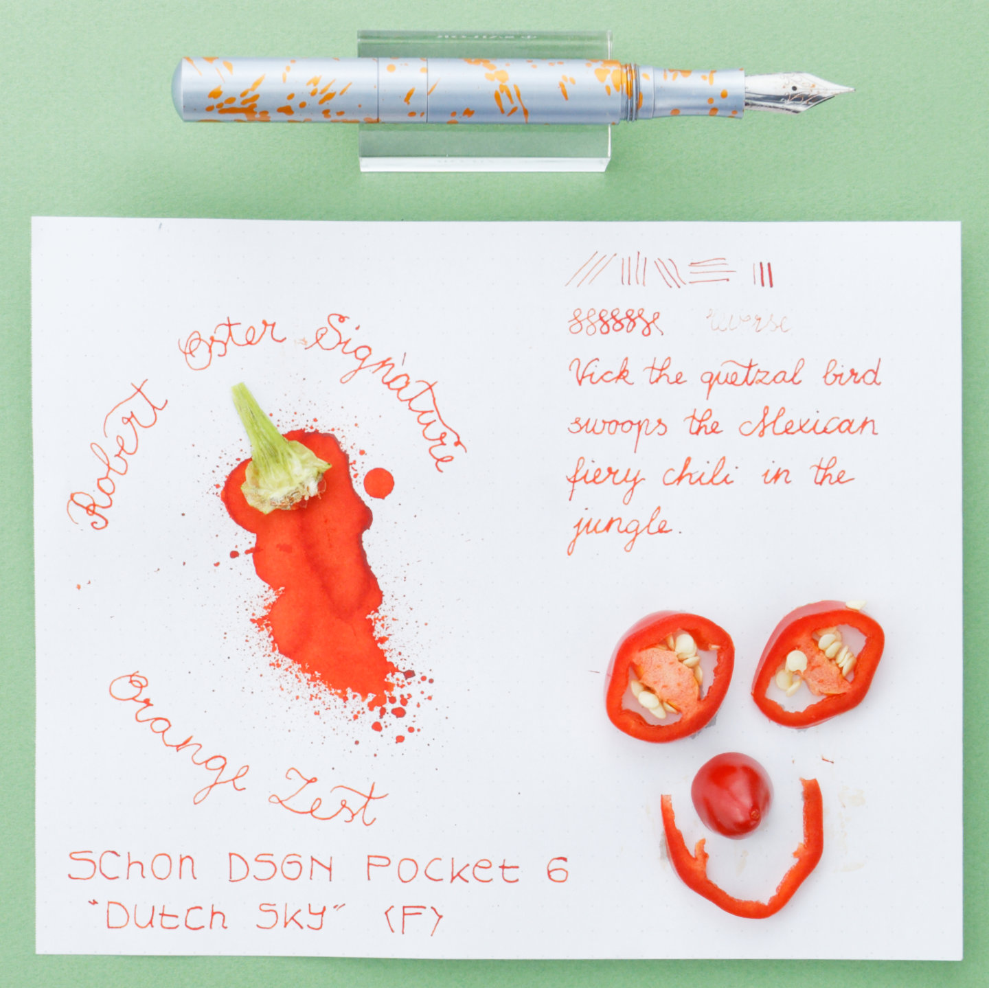Schon DSGN Pocket 6 - Robert Oster Signature Orange Zest writing sample