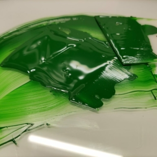 Diluted green pigment